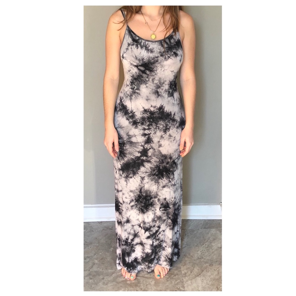 Floor length jersey dress